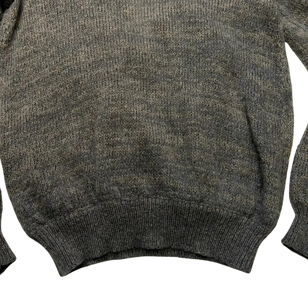 Free People Gray Deep V-Neck Sweater‎ Women's Small Alpaca Blend Soft Knit